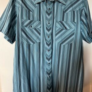 Men's Blue Striped Shirt